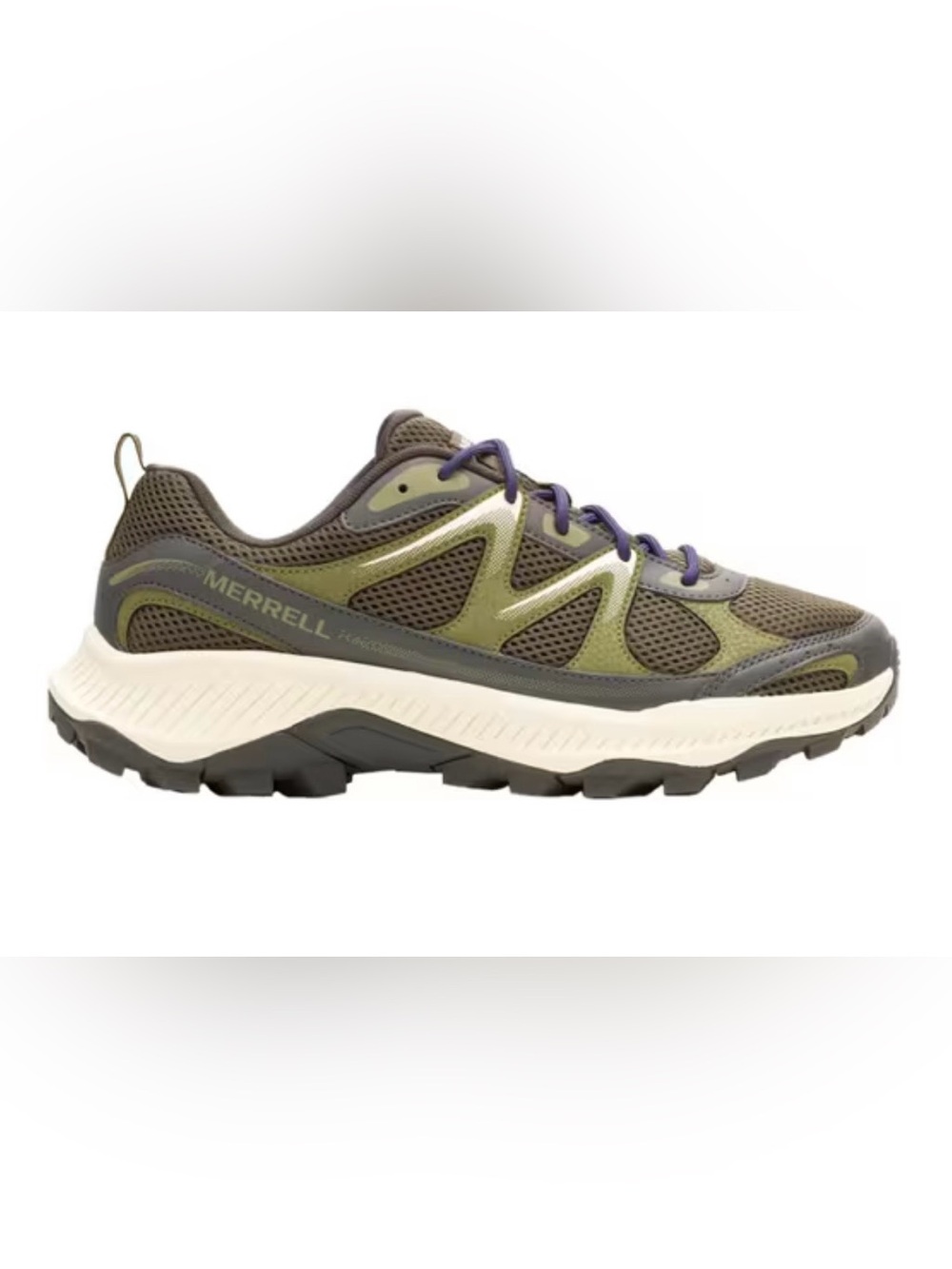 Merrell Men’s Tempo Exp Hiking Shoes Size 10.5 Olive Green Navy Trail Sneakers